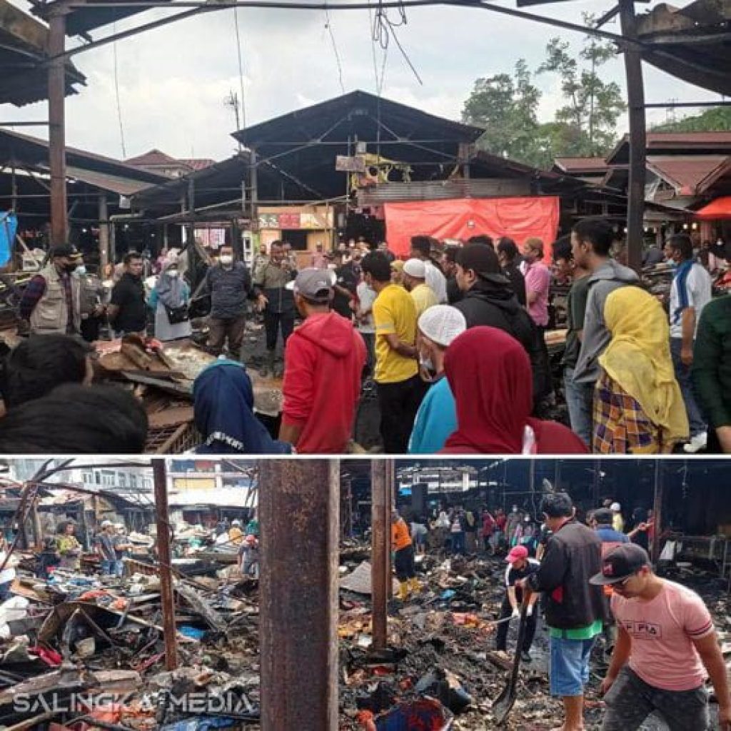H+1 Paska Kebakaran Pasar Bawah, Pemko Goro Bersama Pedagang