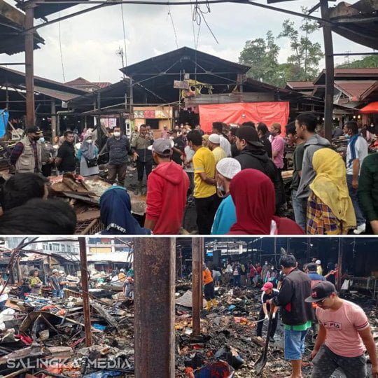 H+1 Paska Kebakaran Pasar Bawah, Pemko Goro Bersama Pedagang