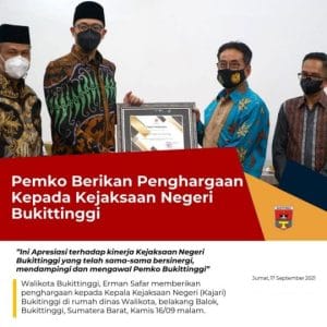 Pemko Apresiasi Performa Kejaksaan Negri: Wako Erman Berikan Penghargaan