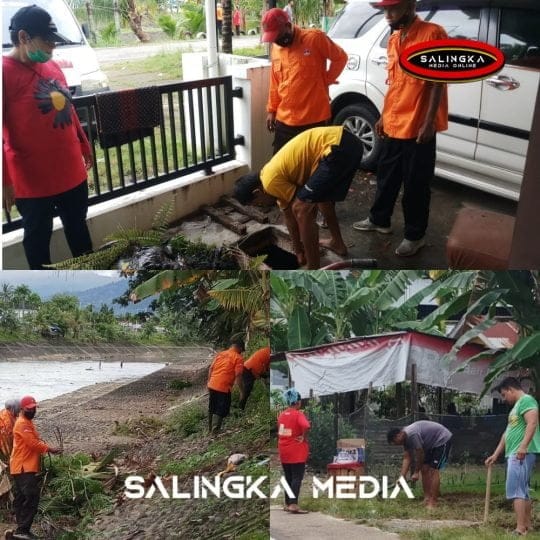 Team Satgas Gerak Cepat Bencana Kel.Kubu Marapalam Goro Bersama Masyarakat