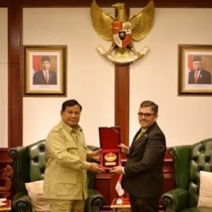 Menhan Prabowo Menerima Kunjungan Dubes Kolombia