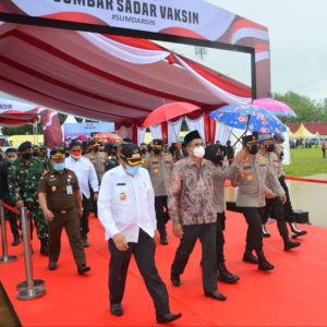 Wali Kota Hendri Septa Optimis Capai Target Vaksinasi Covid-19, Dikunjungi Kapolri dan Panglima TNI