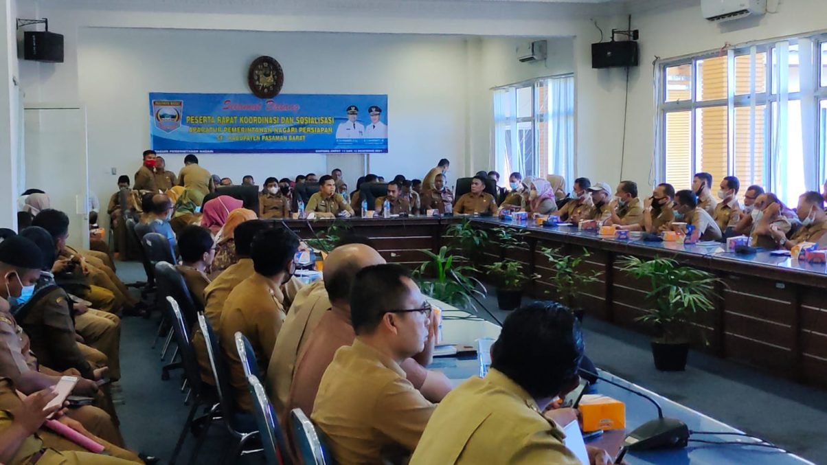 Pemkab Pasbar Gelar Rakor Aparatur Pemerintahan Nagari Persiapan, Ini yang Dibahas