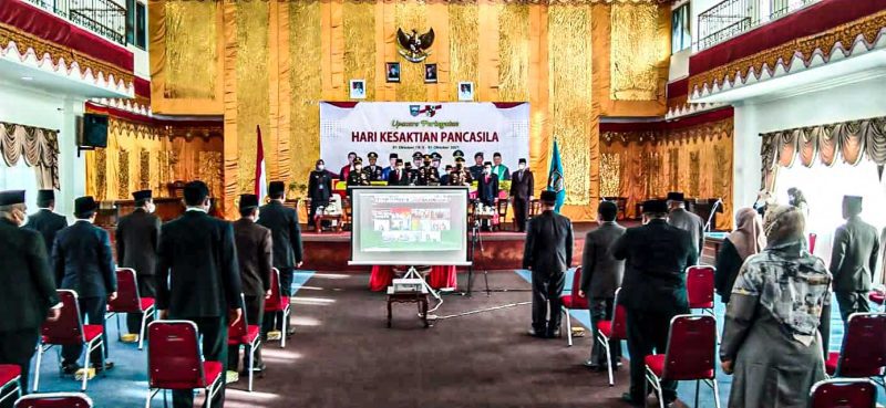 Pemkab Pasbar Ikut Upacara Hari Kesaktian Pancasila 2021