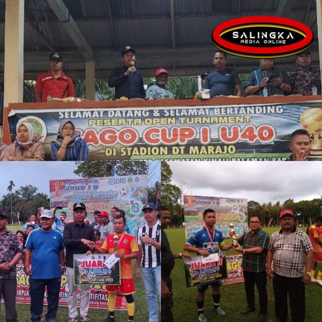 Wakil Bupati Pasbar Resmi Tutup Turnamen Sago Cup I 2022 di Kinali
