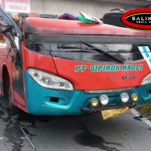 Bus PT.Sipirok Nauli Kecelakaan Hingga Hancur Separo