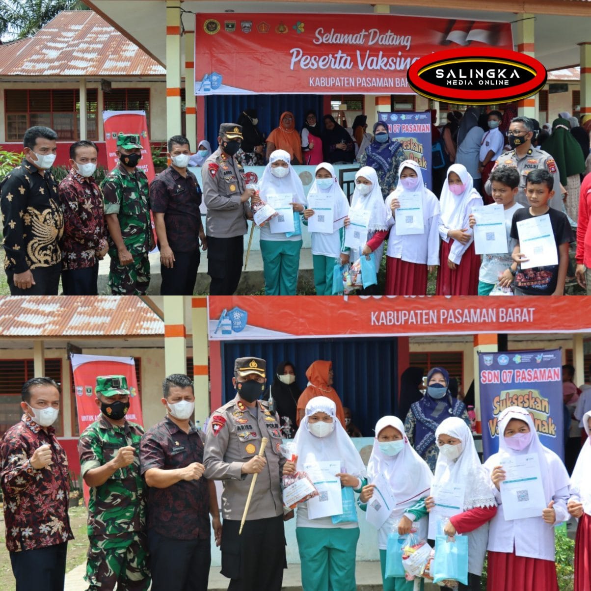 Kapolres Pasaman Barat Launching Vaksinasi Anak Di SDN 07 Pasaman