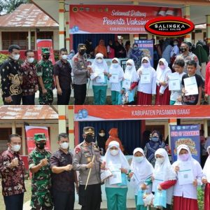 Kapolres Pasaman Barat Launching Vaksinasi Anak Di SDN 07 Pasaman