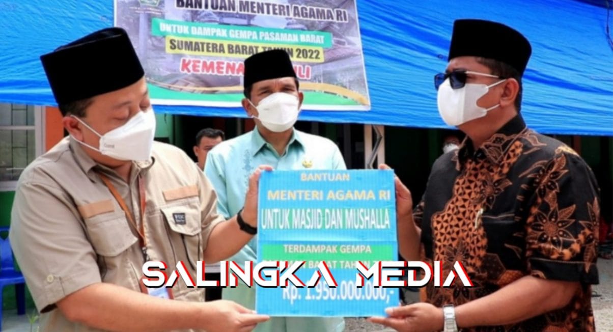 Menteri Agama Salurkan Bantuan Rp2,35 Miliar Untuk Masyarakat Terdampak Gempa Pasaman Barat