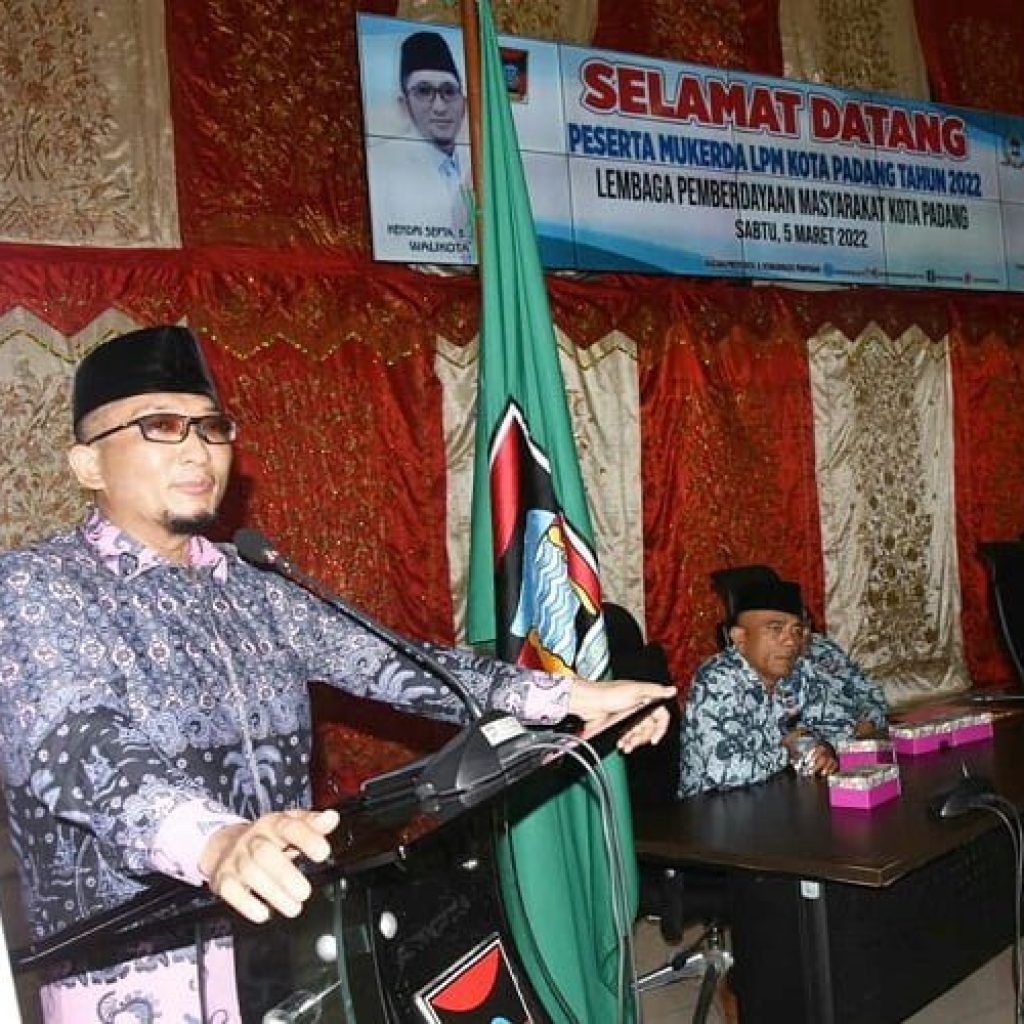 Buka Mukerda LPM Kota Padang, Wako Hendri Septa Harapkan Sinergi LPM Membangun Kota Padang