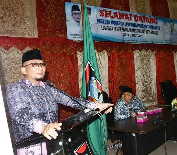 Buka Mukerda LPM Kota Padang, Wako Hendri Septa Harapkan Sinergi LPM Membangun Kota Padang