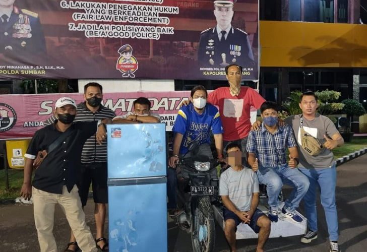 Diduga Curi Kulkas, Seorang Kuli Bangunan Ditangkap Tim Klewang Polresta Padang