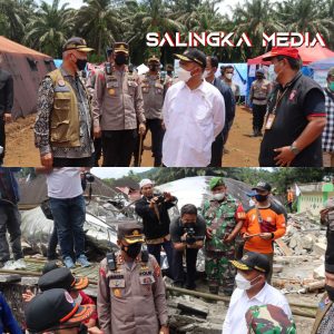 Kapolres Pasbar Dampingi Menko PMK, Tinjau Korban Gempa Bumi