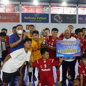 Liga Futsal Nusantara 2022 Tingkat Sumbar Tutup, Rafhely FC Padang Tampil Juara