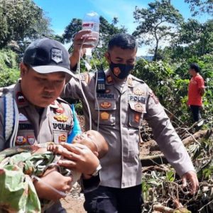 Longsor Kembali Terjadi di Polong Onam Talu Kapolsek AKP Junaidi SH Gerak Sigap Evakuasi Pasien yang di rujuk ke RSUD Jambak