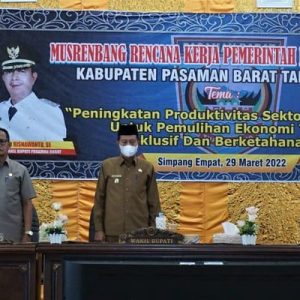 Musrenbang RKPD Kabupaten Pasbar 2023 Resmi Dibuka Wakil Bupati Pasbar