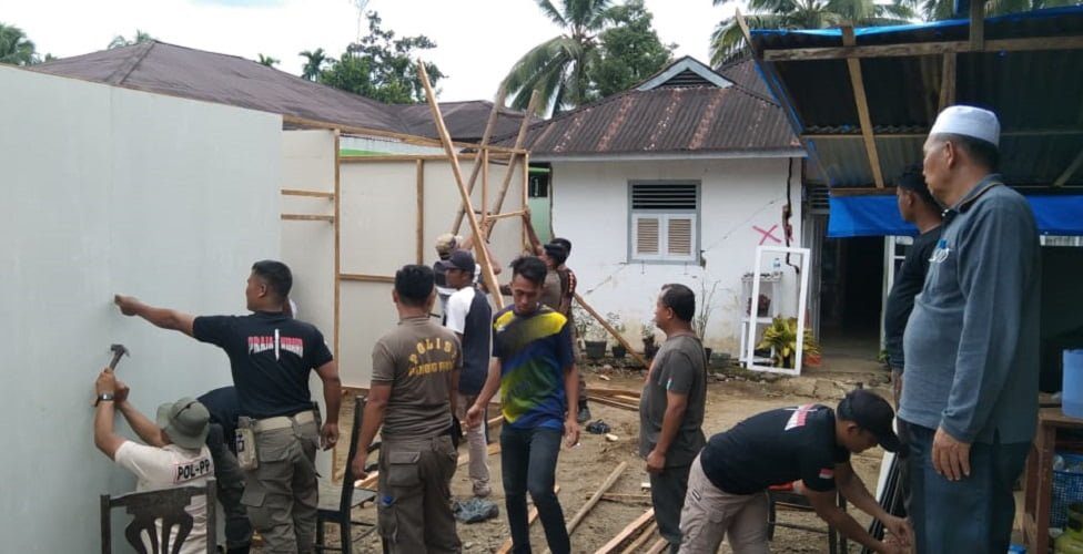 Pemkab Pasaman Barat mulai Bangun Contoh Hunian Sementara Bagi Para Korban Gempa