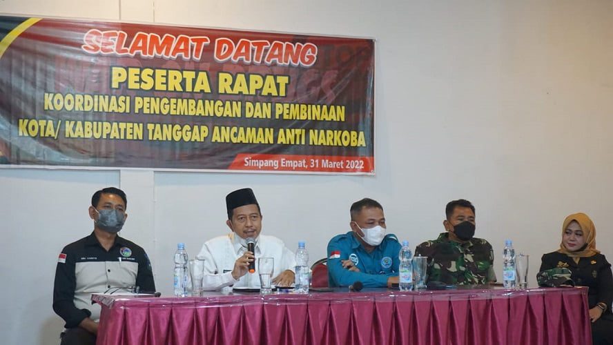 Rakor Kabupaten Tanggap Ancaman Anti Narkoba, Wabup Risnawanto  Jika Kita Berkolaborasi, Kabupaten Bersinar Akan Kita Raih