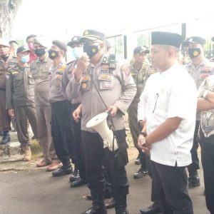 Polres Pasaman Barat Melaksanakan Pengamanan Unjuk Rasa Aksi Damai Aliansi Mahasiswa Pasbar
