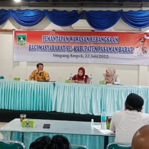 Kesbangpol Prov. Sumbar didampingi Dr. Indah Adi Putri menggelar Sosialisasi Pemantapan Wawasan Kebangsaan Bagi Masyarakat Se- Kabupaten Pasaman Barat