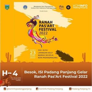 Besok, ISI Padang Panjang Gelar Ranah Pas’Art Festival 2022