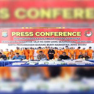 Perang Terhadap Narkoba Polda Riau Kembali Bekuk 17 Tersangka Dengan Barang Bukti 48 KG Sabu