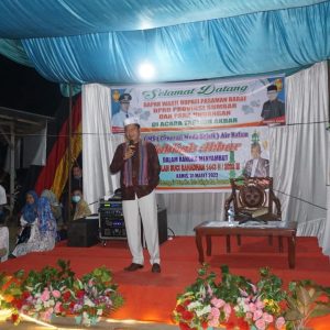Sambut Bulan Suci Ramadhan 1443 H, Wabup Risnawanto Hadiri Tabligh Akbar Di Air Balam
