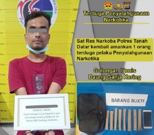 Sat Res Narkoba Polres Tanah Datar Kembali Amankan Satu Orang Terduga Pelaku Penyalahgunaan Narkotika