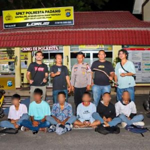 6 Orang Pelajar yang Diduga Pelaku Tawuran di Depan SMK 1 Kota Padang Di Ringkus Tim Klewang