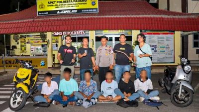 6 Orang Pelajar yang Diduga Pelaku Tawuran di Depan SMK 1 Kota Padang Di Ringkus Tim Klewang