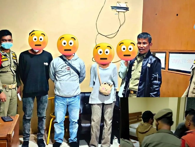 Ngamar di Hotel, 2 Pasangan Bukan Pasutri Diamankan Satpol PP Padang