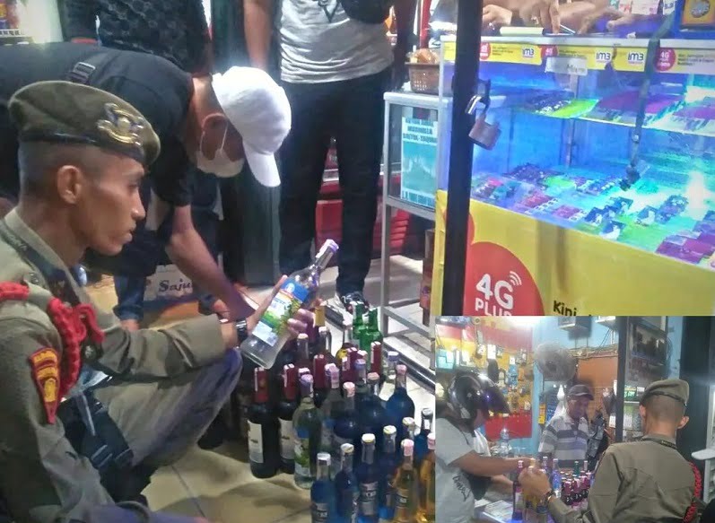 Puluhan Minuman Beralkohol Golongan B diamankan Satpol PP Padang dari Tiga Lokasi
