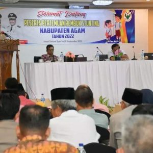 Wakil Bupati Agam, Irwan Fikri Dt Parpatiah minta OPD dan lintas lembaga bekerja keras dalam menangani stuting di daerah itu