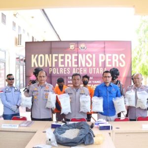 Polres Aceh Utara Gagalkan Penyelundupan 21,4 Kg Sabu dan 163 Ribu Butir Ekstasi