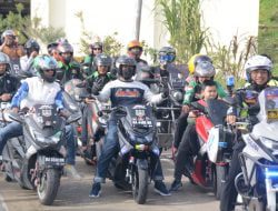 Puluhan Komunitas Otomotif Ikuti Touring HUT Lalin Bhayangkara ke-67 di Kota Padang Panjang