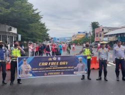 Sambut HUT Lantas ke 67, Satuan Lalu Lintas Polres Payakumbuh Gelar Car Free Day