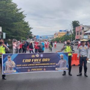 Sambut HUT Lantas ke 67, Satuan Lalu Lintas Polres Payakumbuh Gelar Car Free Day