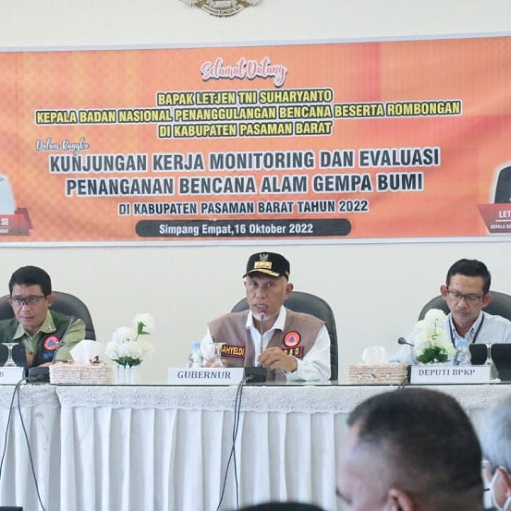 Akan Didatangi Presiden, Kepala BNPB Minta Pemkab Pasaman Segera Serahkan Dokumen R3P