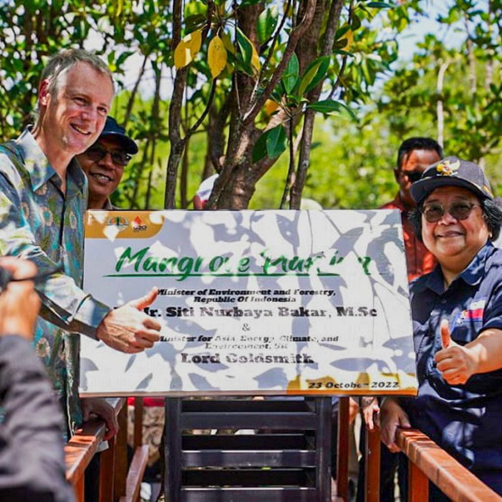 Menteri Siti Nurbaya dan Menteri Zac Goldsmith Menanam Mangrove dan Meninjau Sistem Verifikasi Legalitas Kayu