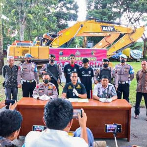 Satuan Reserse Kriminal Polres Pasaman Barat Gelar Press Release Ungkap Tindak Pidana Ilegal Mining