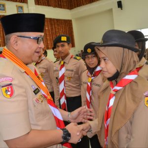 Sekda Andree Resmi Buka Muscab Gerakan Pramuka Kota Padang 2022