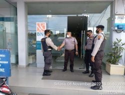 Antisipasi Kriminalitas Pada Objek Vital, Tim Patroli Sat Samapta Polres Pasaman Barat Kunjungi Sejumlah Kantor Bank
