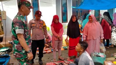 Bhabinkamtibmas Polsek Pasaman, Polres Pasaman Barat Gandeng Bhabinsa Dalam Wujudkan Kamtibmas di Pasar Tradisional