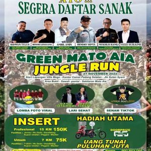 Event Nasional Paling Beda di Kota Padang “Green Mato Aia Jungle Run 2022”
