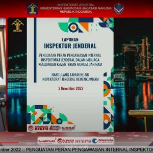Kanwil Kemenkumham Sumbar Dukung Penguatan Peran Pengawasan Internal Inspektorat Jenderal Kemenkumham