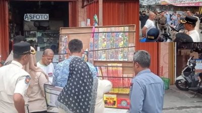 H-2 Tahun 2023, Satpol PP Padang berhasil Mengamankan Ratusan Petasan