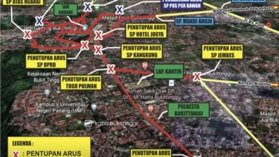 Menjelang Malam Tahun Baru 2023, Jam Gadang dan Pusat Kota Bukittinggi tidak dapat diakses