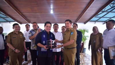 Menteri BUMN Erick Thohir datang ke Kota Sawahlunto