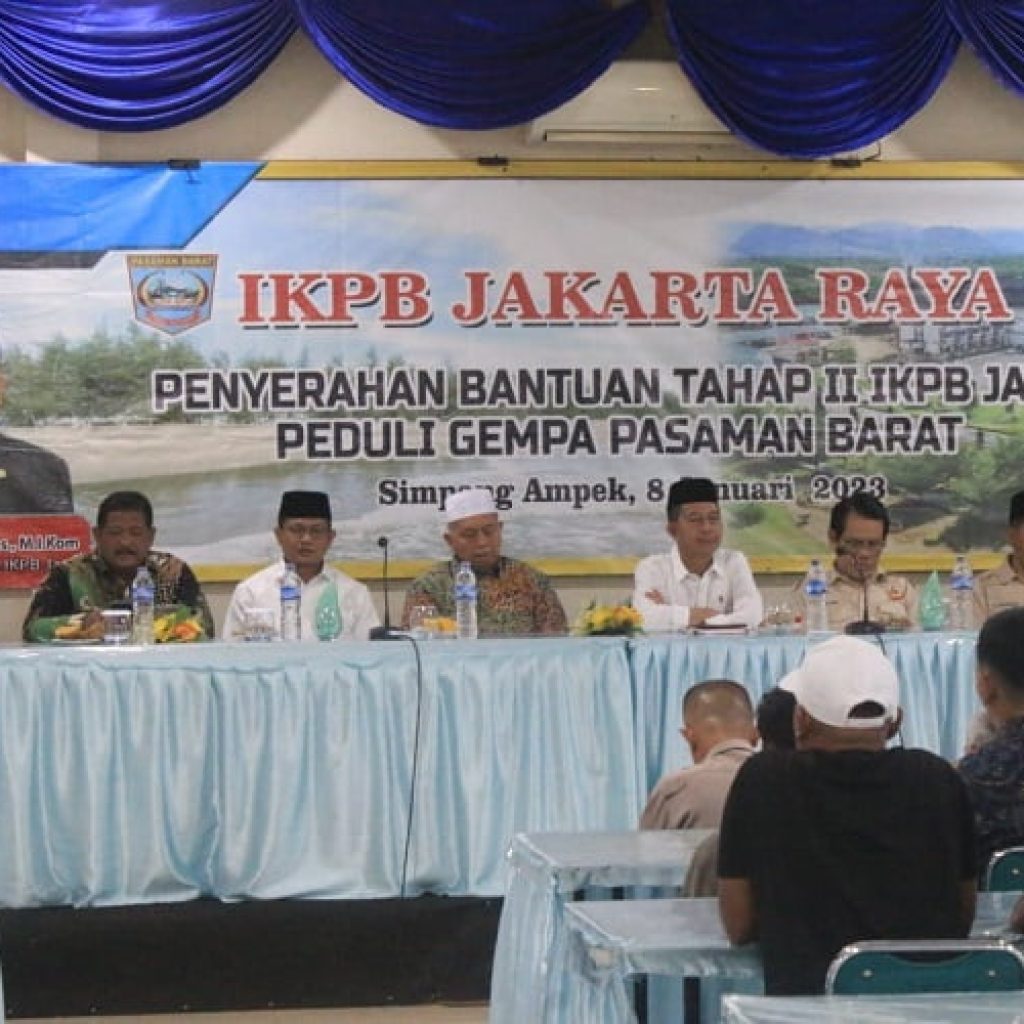 IKPB Jakarta Raya memberikan Bantuan Kedua kepada korban Gempa Pasbar senilai Rp 106 juta