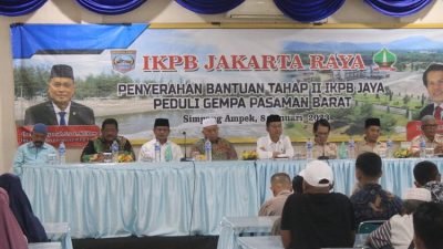 IKPB Jakarta Raya memberikan Bantuan Kedua kepada korban Gempa Pasbar senilai Rp 106 juta
